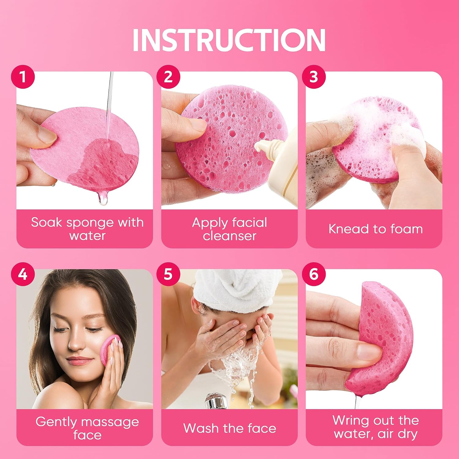 Compressed Facial Cleansing Sponges