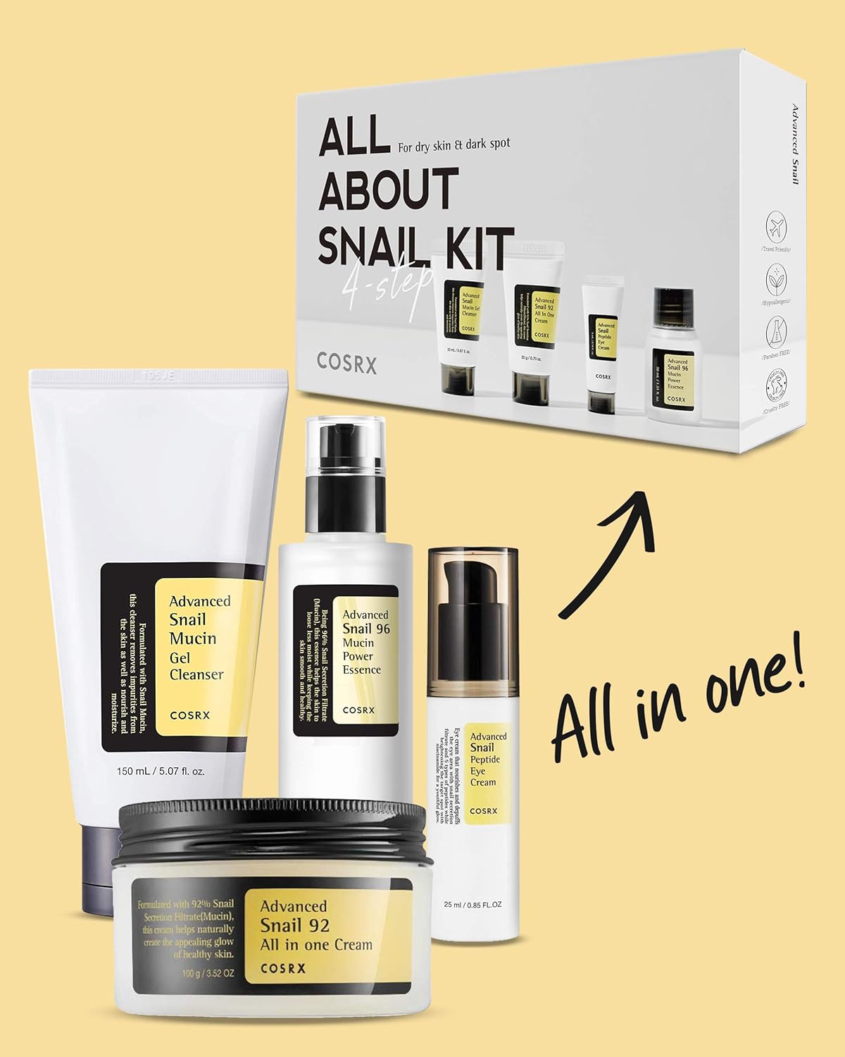 COSRX All About Snail Mucin Korean Skin Care Set