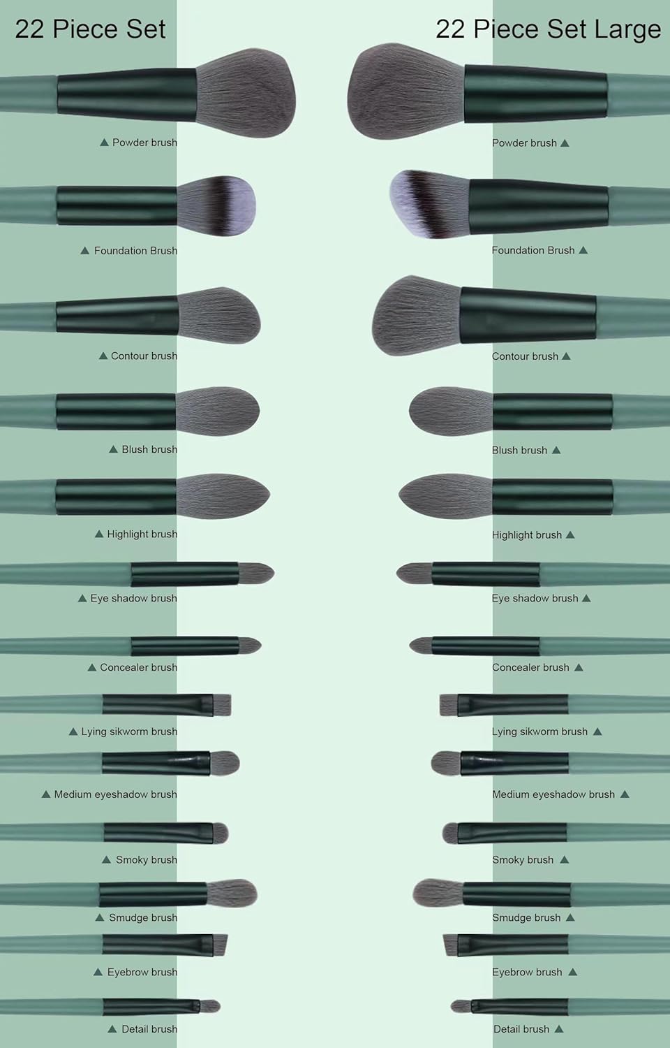 Foundation and Eyeshadow Brushes