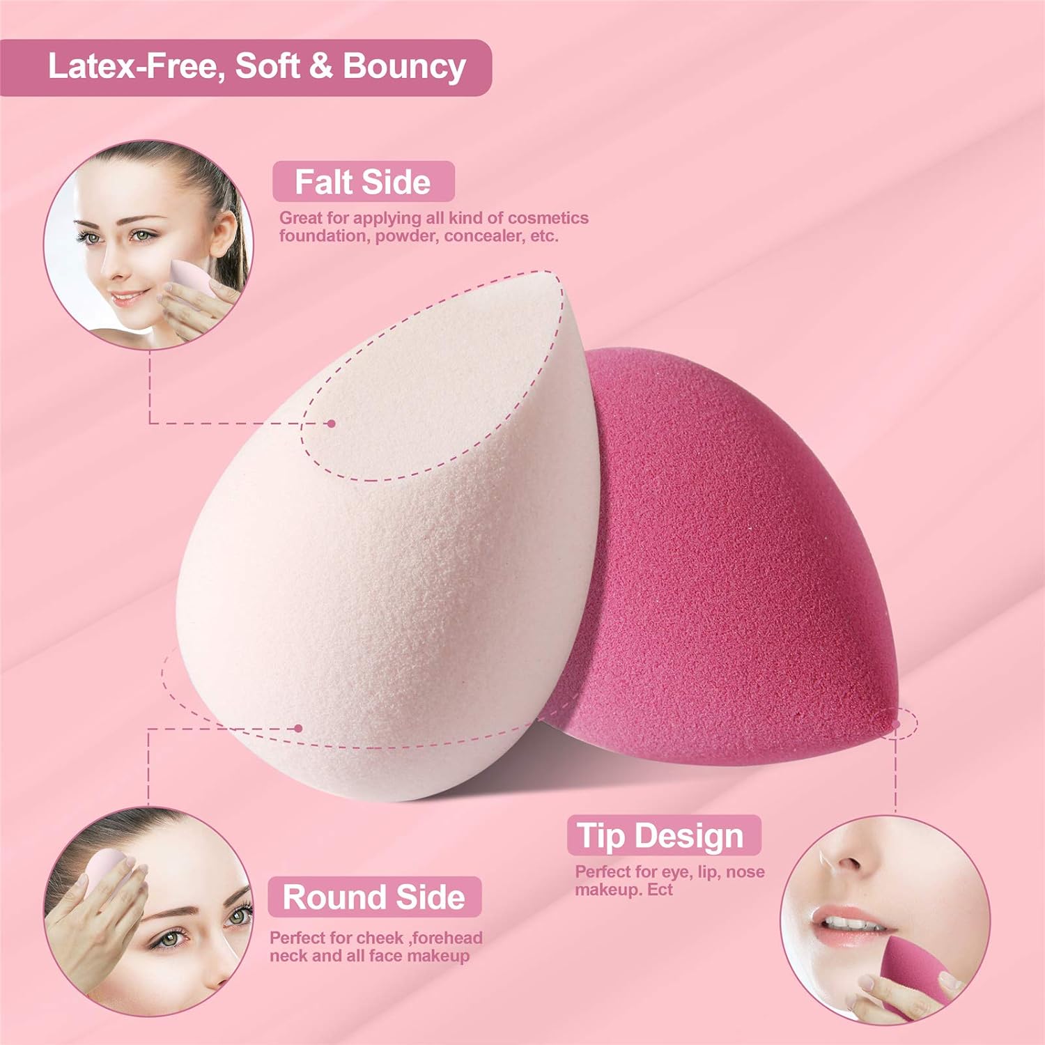 BEAKEY Makeup Sponge Set