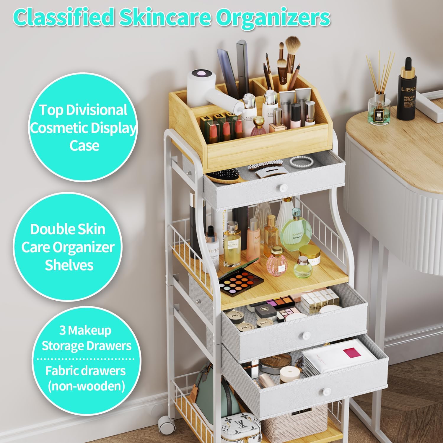 HapiRm Floor Makeup Organizer